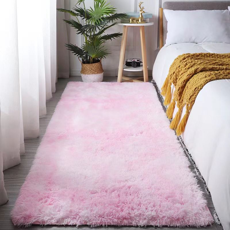 Pink Casual Carpet Polyester Gradient Ramp Carpet Washable Carpet for Drawing Room