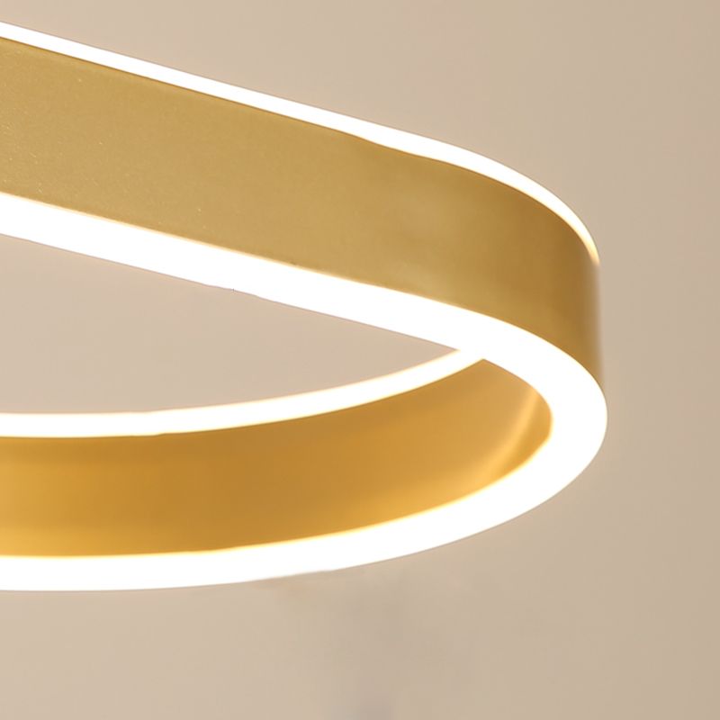 Moderne Style Island Lampe einfache LED -Aluminium -Anhängerleuchte für Esszimmer