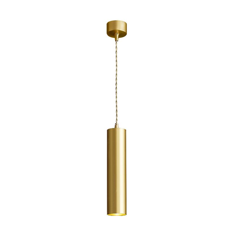 Minimalism Hanging Ceiling Light Metal 1-Light Cylinder Ceiling Pendant Light