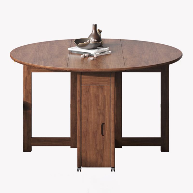 Mitte des Jahrhunderts moderner Esstisch brauner runder massiver Holz Esstisch für Zuhause