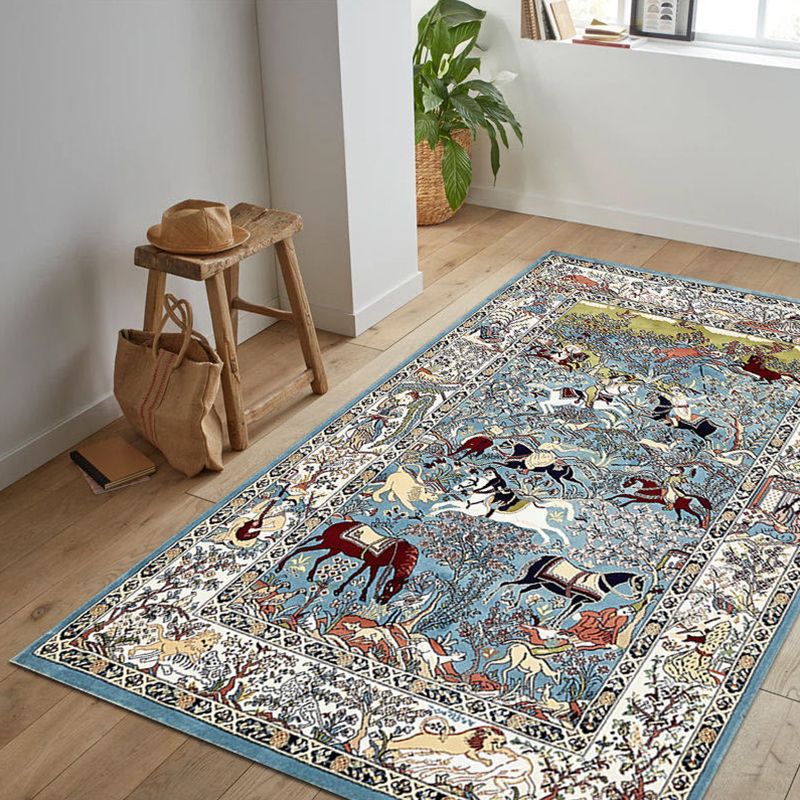 Persianer geometrischer Muster Teppich Multikolored Synthetics Fläche Teppich nicht rutschfestige Unterstützung Easy Care Indoor Teppich für Dekor