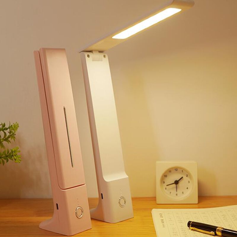 Modern Minimalist Style Dimmable LED Table Lamp Plastic 1 Light Table Light for Study Room