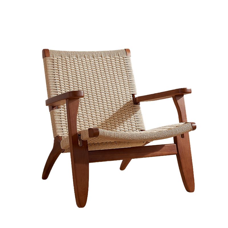 Solid Wood Frame Lounge Chair Living Room Accent Chair with Legs
