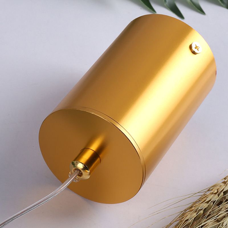 Zeitgenössischer Stil Zylinderform Pendelleuchte Leuchte Metall 1 Lichthängerlampe in Gold