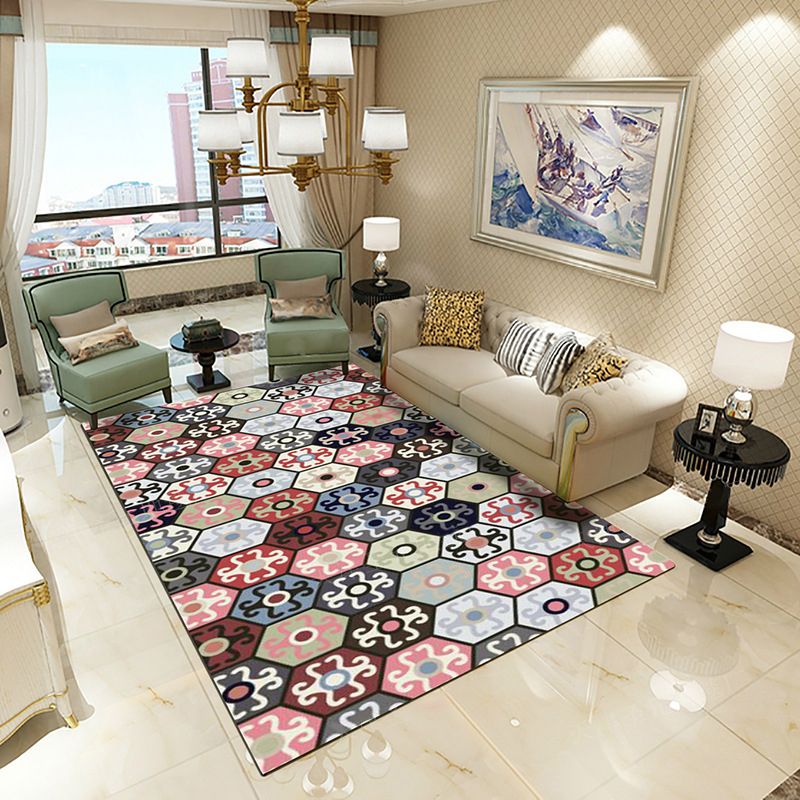 Mindicaliste Boho Modèle Tribal Modèle Polyester Tapis résistant Haule intérieur pour le salon