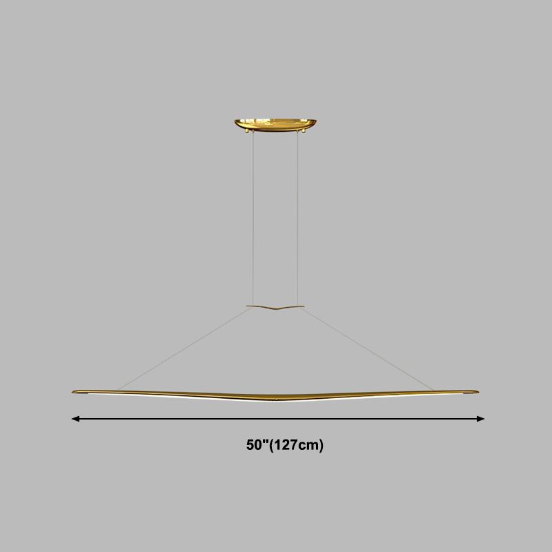 Luz de la isla lineal lámpara contemporánea de metal de cocina contemporánea luz colgante de luz individual