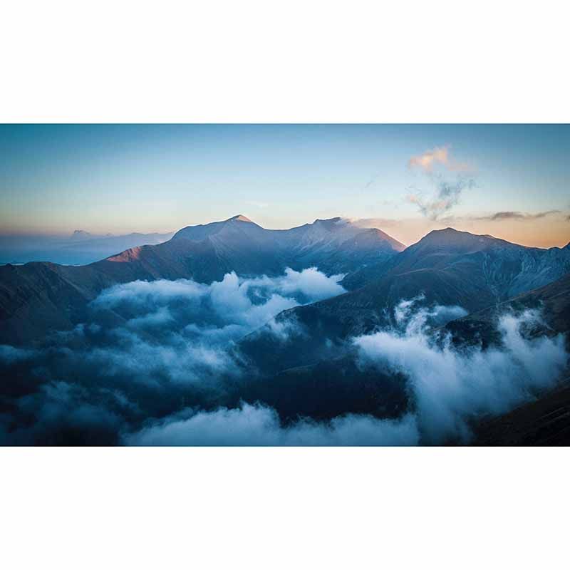 Modern Photography Mural Wallpaper Mountain Range Indoor Wall Mural