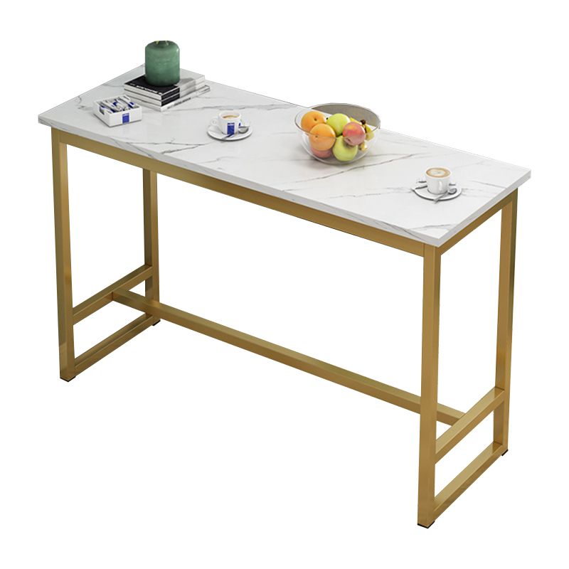 Glam Style Rectangle Wood Bar Height Pub Table for Living Room