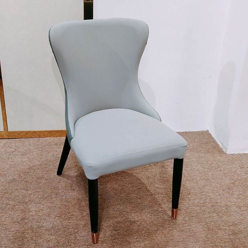 Contemporary Upholstered Dining Chairs Parsons Side Chair in Blue