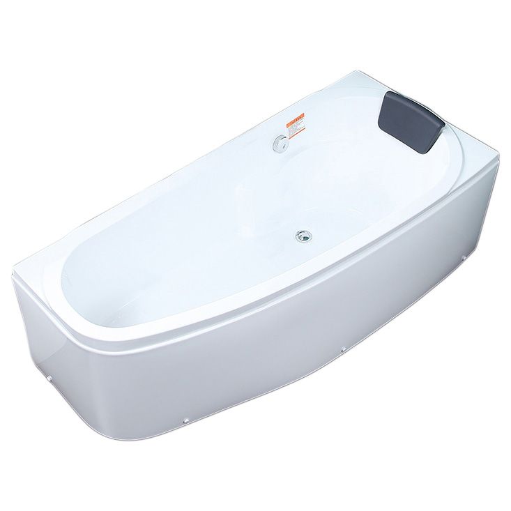 Modern Acrylic Bath Soaking Corner White Bathtub , 29.92-inch Wide