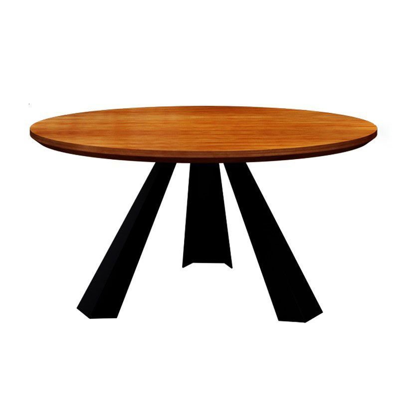 Simple Style Dining Table Solid Wood Round Dinette Table for Home Kitchen