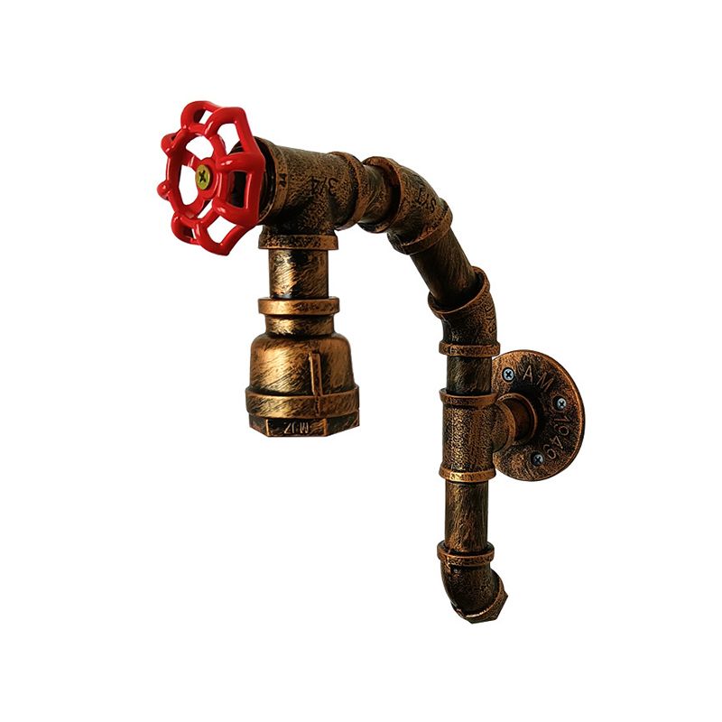 Industrial Wall Sconce Pipe Shape Wall Light with Metal Shade for Bedroom
