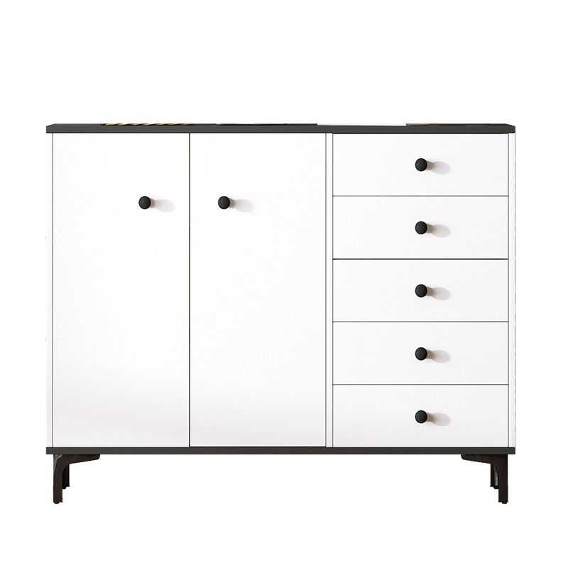 Contemporary 35.43'"Tall Wooden Chest, Rectangle Accent Cabinet with Drawers