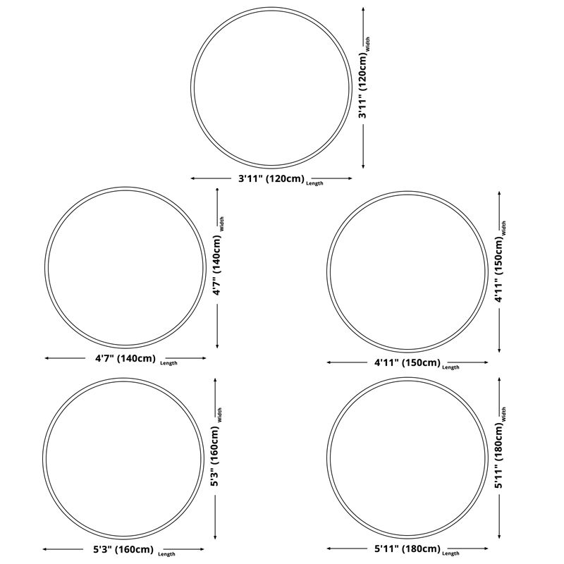 Abstract Printing Area Rug Polyester Round Carpet Non-Slip Backing Rug for Living Room