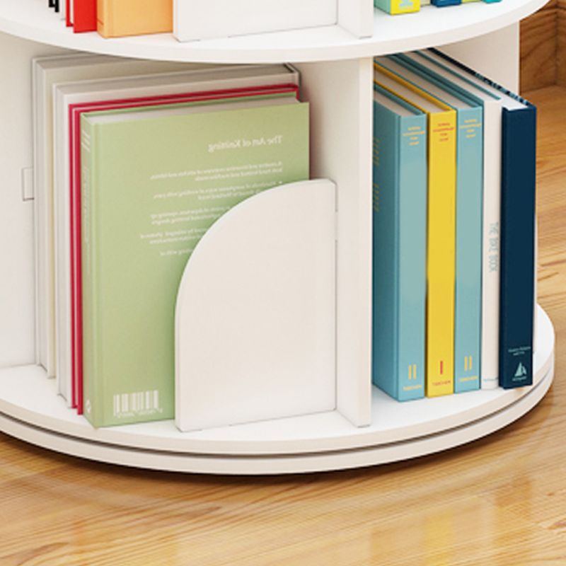 Modern Engineered Wood Bookcase, White, Geometric Bookshelf for Any Room