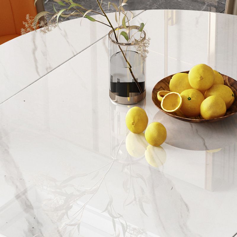 Glam Dining Set Stone 1/2/5/7 Pieces Dining Turntable Furniture for Home