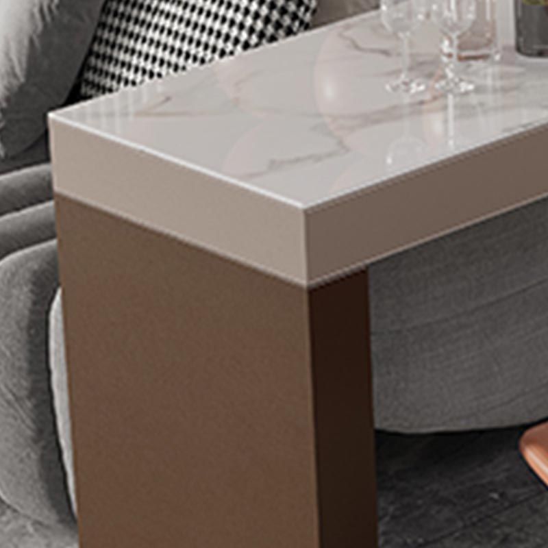 Rectangle Living Room Pub Height Dining Table Modern Stone Bistro Table