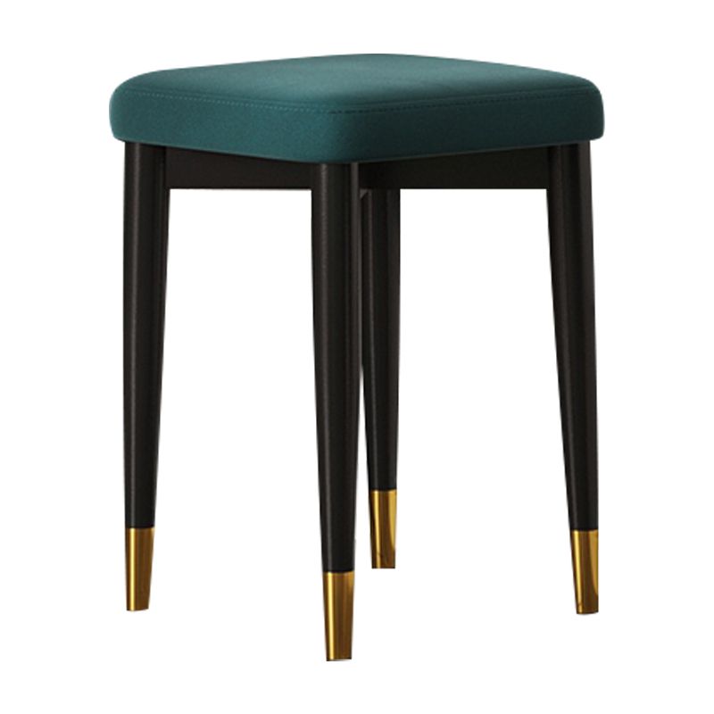 Contemporary Tear Resistant Ottaman Square Orange Velvet Standard