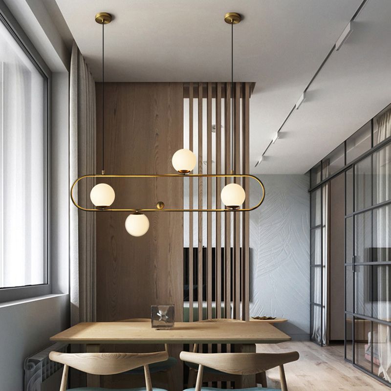 Industrial Kitchen Island Lighting Black/Golden Glass Shaded Ceiling Light