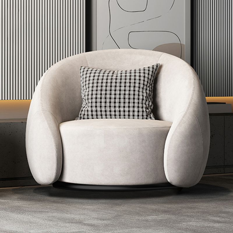 Contemporary 33.07" Wide Pillow Back Chair Velvet Sloped Arm Chair in Gray