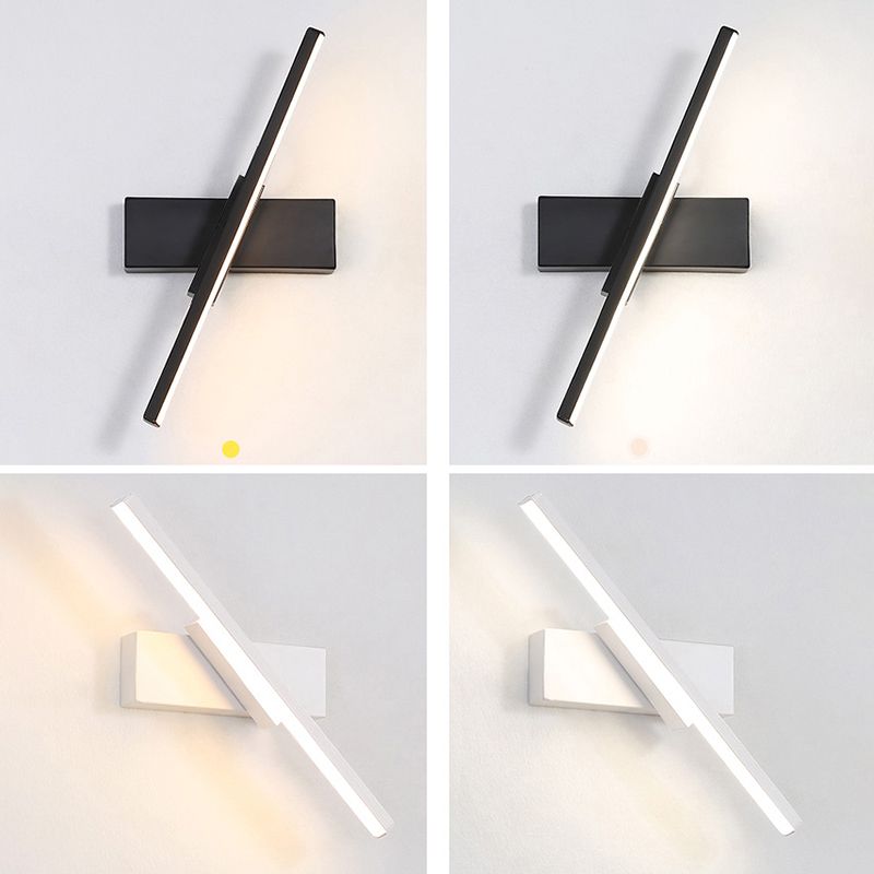 Moderna Nordic Style Lineal Wall Donce Aluminium 1 Light Sponces for Study Bedroom