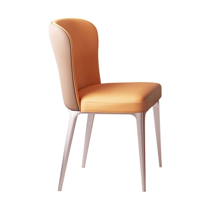 Nordic Glam Style Metal Chairs Dining Armless Chair for Kitchen