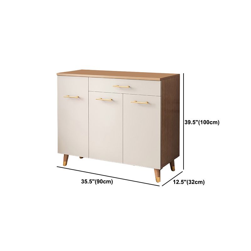 Modern Accent Cabinet with Solid Wood Straight Legs and Doors