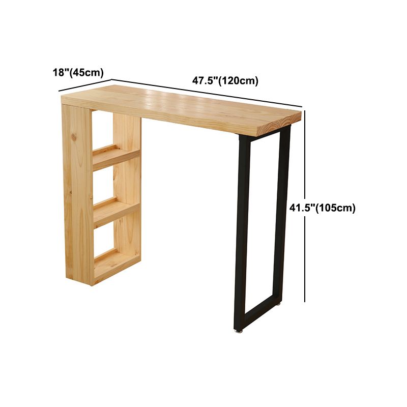 Glam 1/2/3 Pieces Bar Table Set Rectangle Bar Table with Wooden High Stools