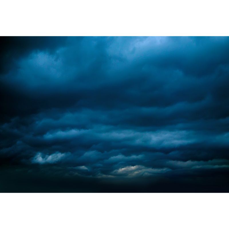 Blue Night Clouds Wallpaper Mural Moisture Resistant Wall Covering for Accent Wall