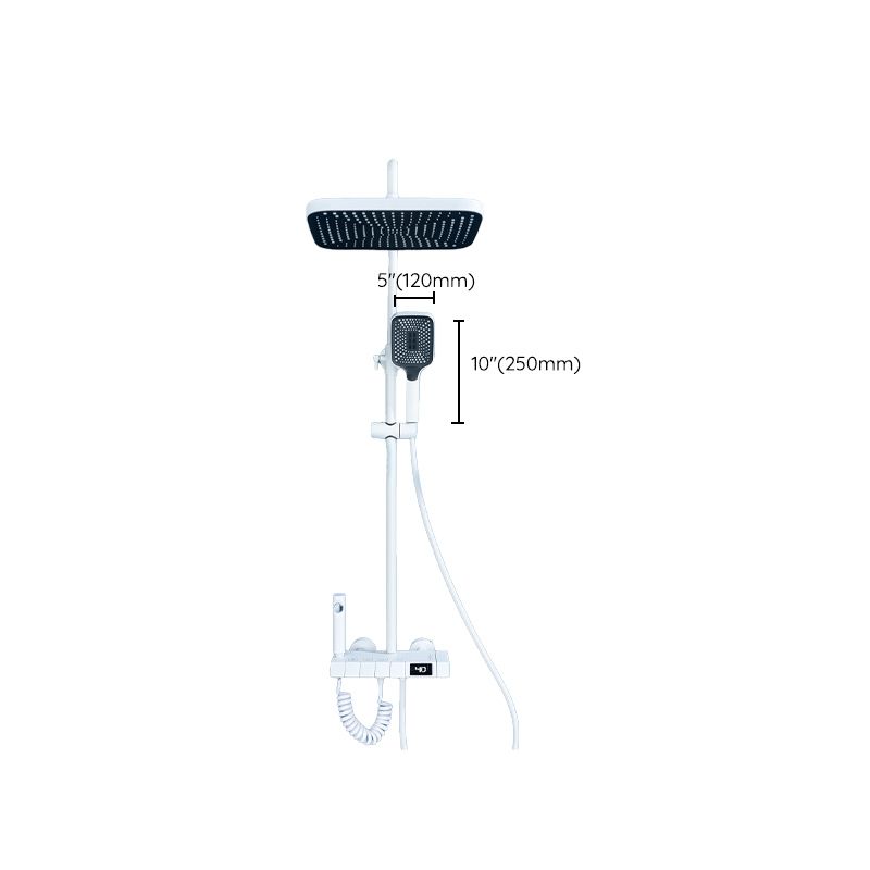 Contemporary Wall Mounted Shower Combo with Valve Shower System
