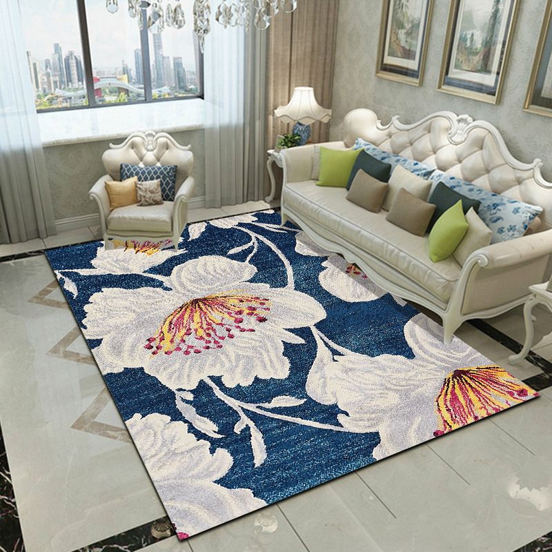 Fancy Modern Rug Plant Patroon Polyester Area Tapijten Resistent gebied Tapijt voor thuisdecoratie