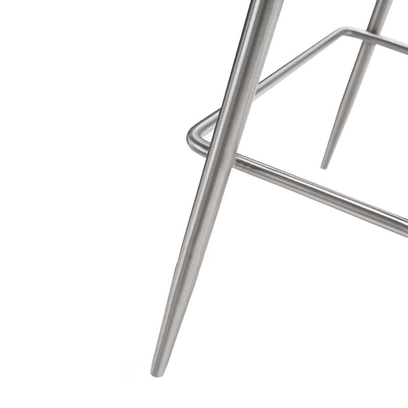 Industrial Bar Stool Leather Backrest Counter Stool for Bristol With Metal Legs