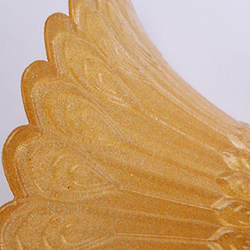 Lámpara de pared Phoenix de estilo tradicional 1 Cabeza de resina y luz de pared de vidrio ámbar en oro para Foyer