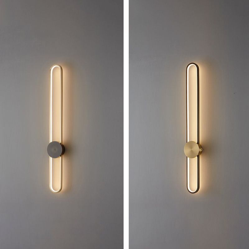 Lineare Form Metall Wandleuchten moderner Stil 2 Leichter Wandleuchten