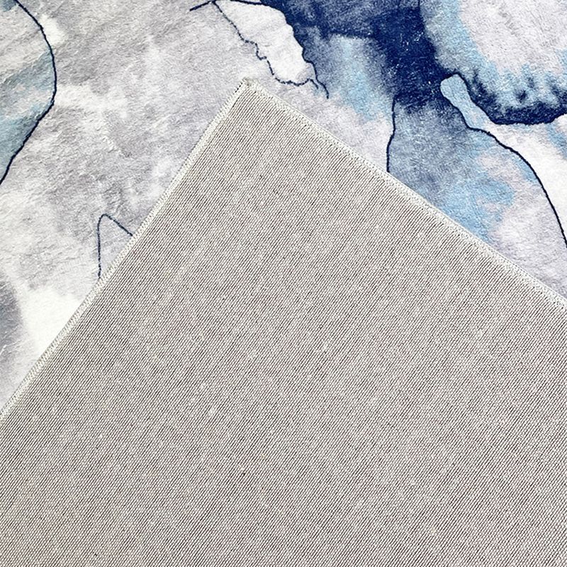 Minimalist Color Rendering Rug White Tone Polyester Area Carpet Stain Resistant Rug for Living Room