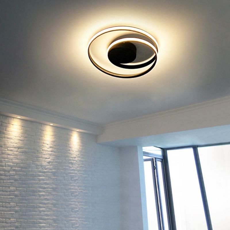 Metalen ringen semi-inbouwlamp moderne slaapkamer en woonkamer semi-inbouwlamp