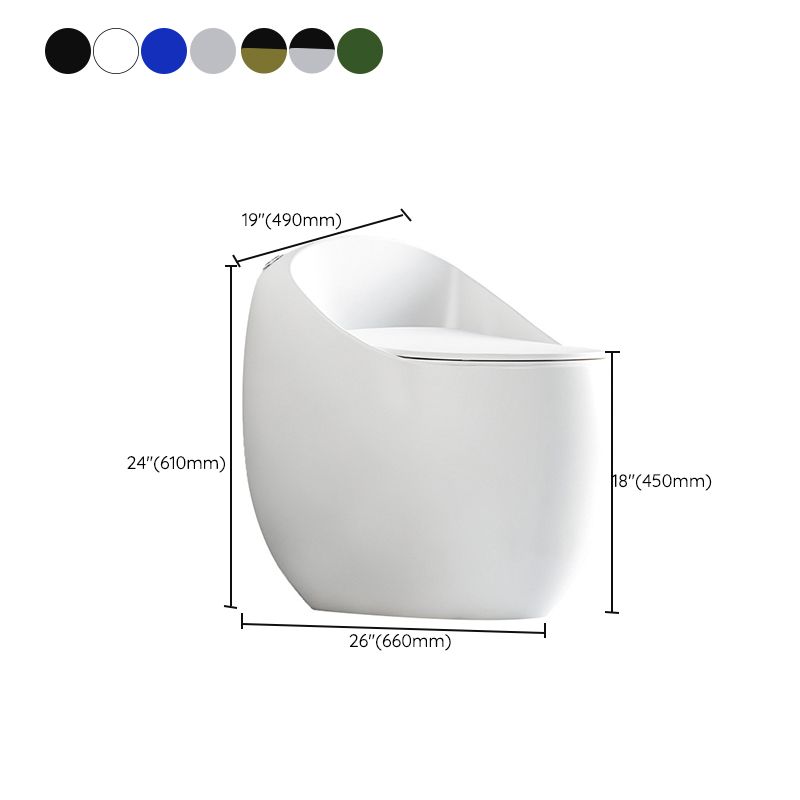 Contemporary 1 Piece Flush Toilet Floor Mounted Toilet Bowl for Bathroom