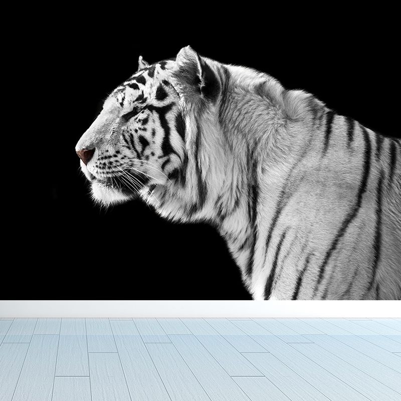 Field America Tiger Mural Wallpaper Contemporary Non-Woven Material Wall Covering