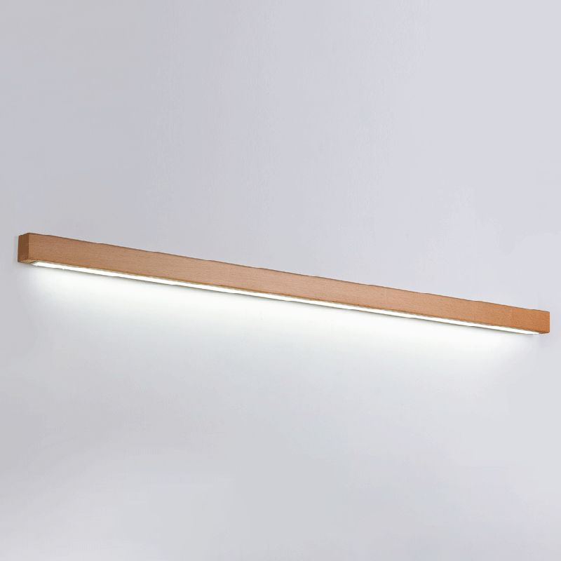 Nordic Linear Wall Light Fixture Simple Wooden Wall Light Sconce