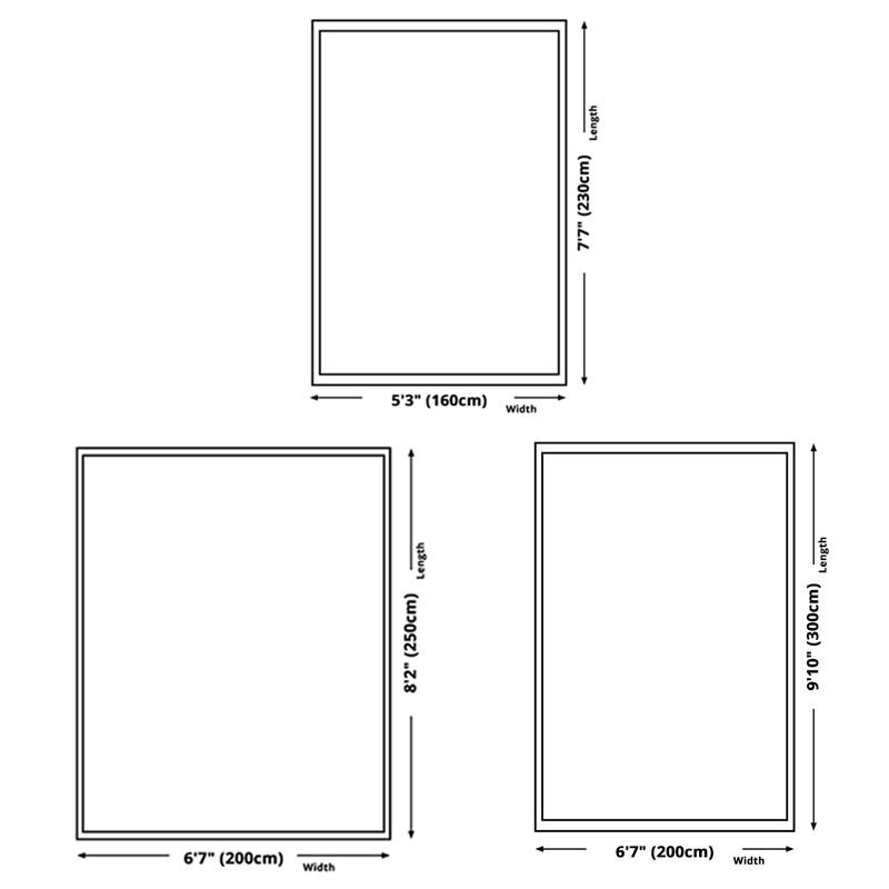 Traditional Border Pattern Rug Polyester Indoor Carpet Non-Slip Backing Area Rug for Living Room