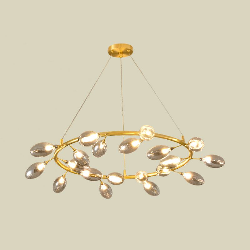 Metalen slinger kroonluchter verlichtingsarmatuur post modern 20 lampen goud led plafond hanger lamp