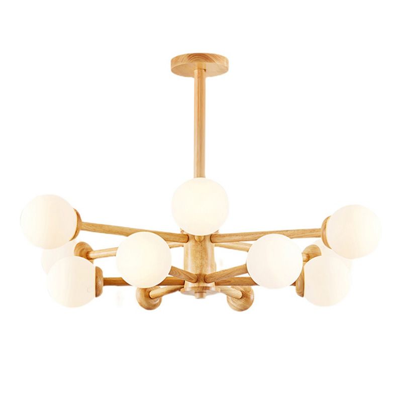 Multi-Light Chandelier Light Fixture Modern Style Ball Shape Glass Pendant Lamp