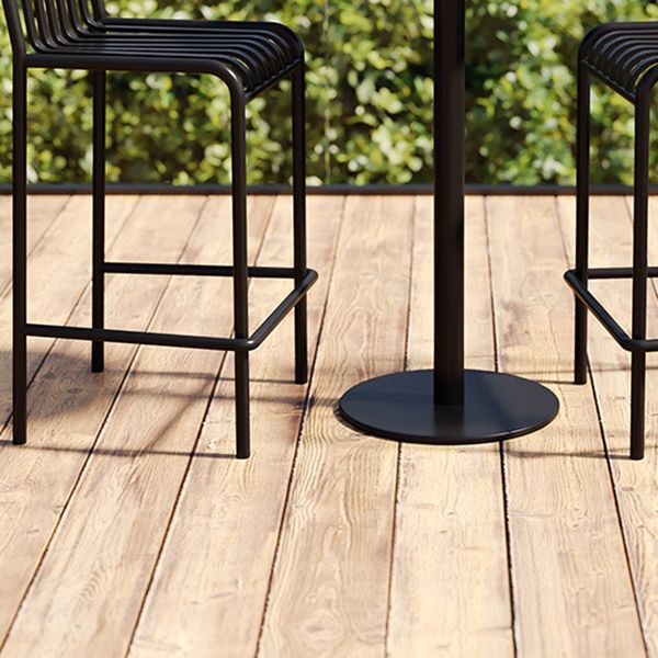 Modern Armless Backrest Counter Stool Iron Courtyard Bar Stool with Seat and Pedal