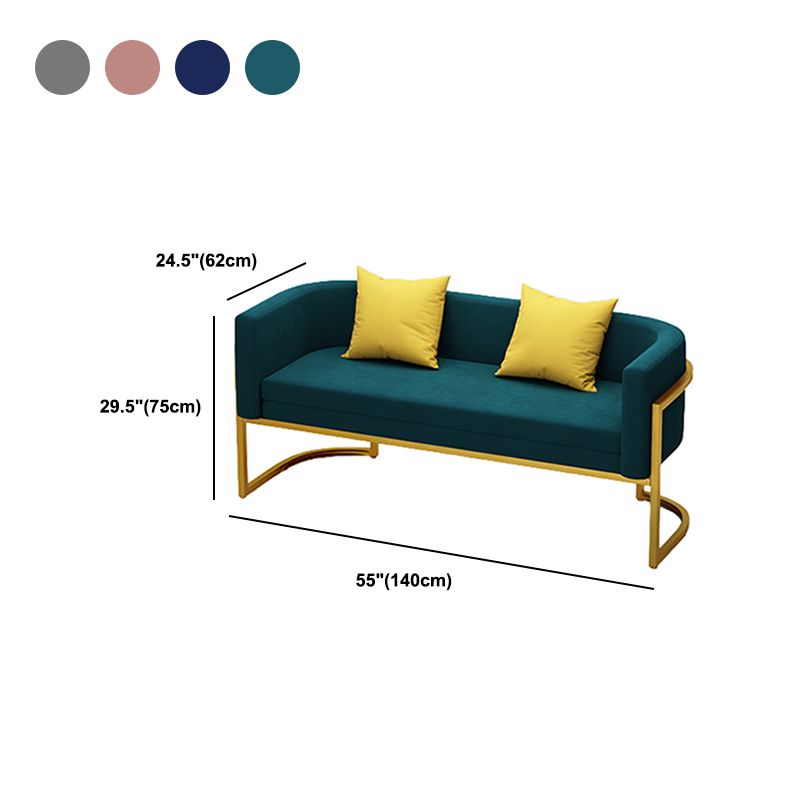 Tuxedo Arm Sofa 24.40" W x 29.52" H Velvet  Sofa Standard Sofa