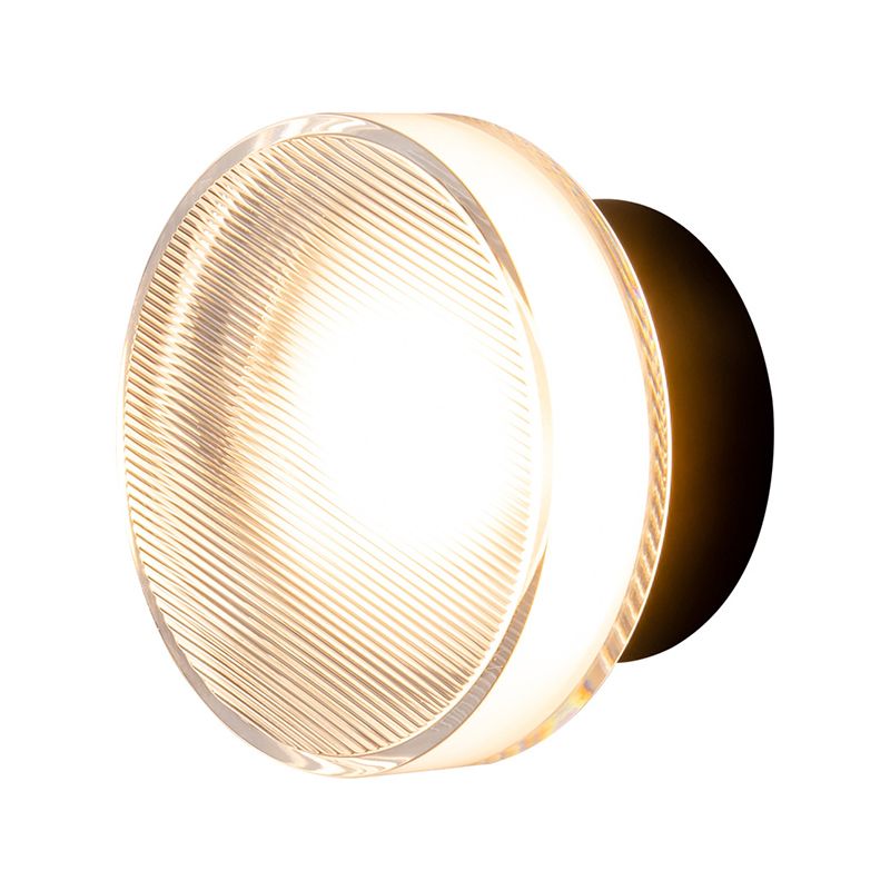Contemporary Black/Golden Wall Mounted Sconce Glass LED Statement Wall Light