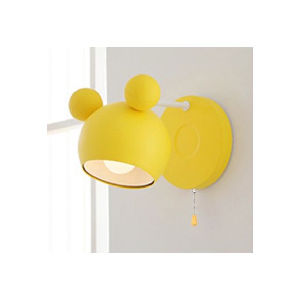 Lampada montata sul cerchio moderno in stile metallo a parete 1 illuminazione a parete leggera per camera da letto