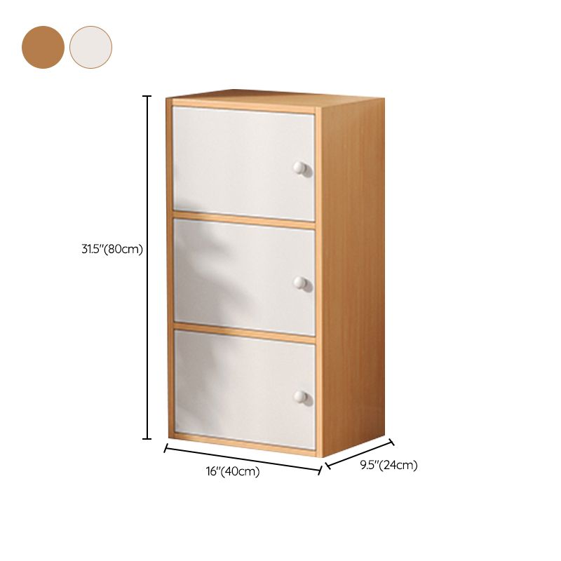 Contemporary Wooden Accent Cabinet Rectangle Storage Cabinet with Door