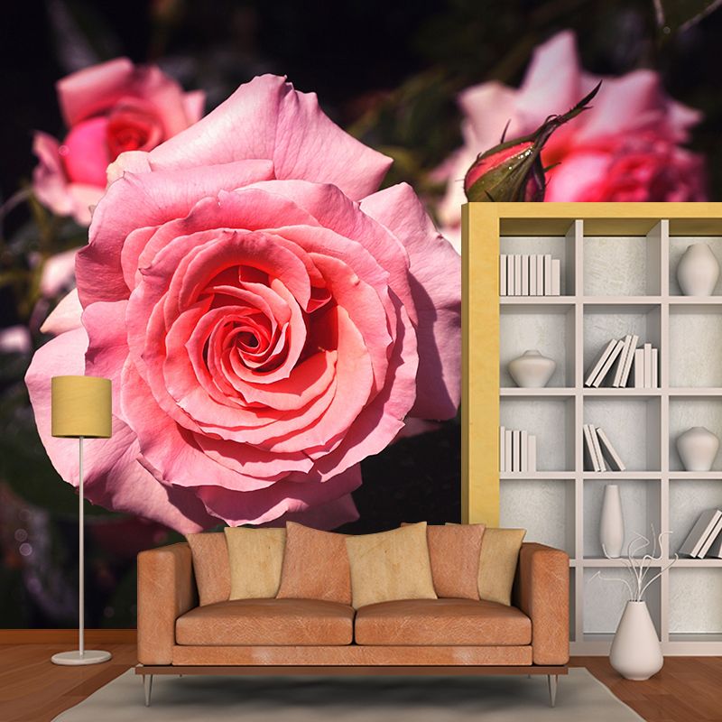 Minimalism Style Roses Wall Mural Decorative Photography for Living Room