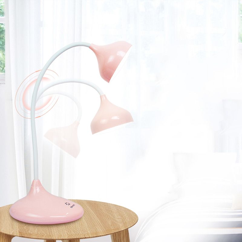 Teardrop Shaped Plastic Study Lamp Macaron LED Table Light for Dormitory