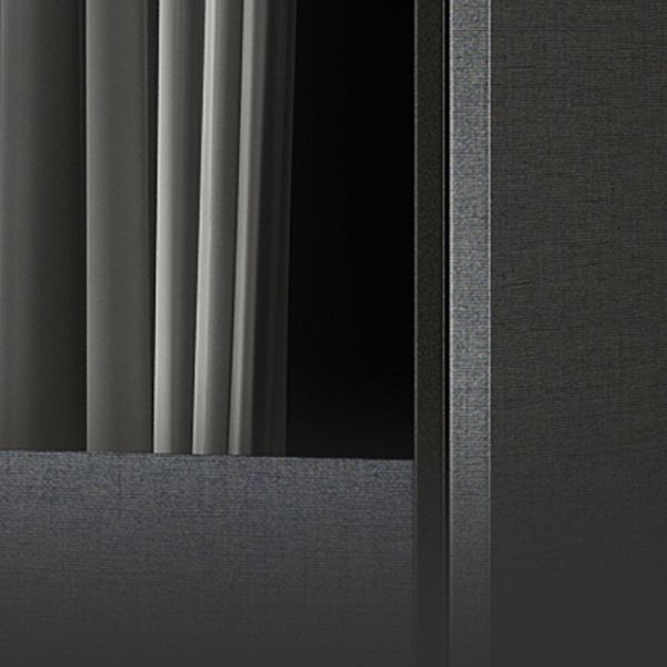 Modern Grey Wardrobe Cabinet Engineered Wood Wardrobe with Garment Rod